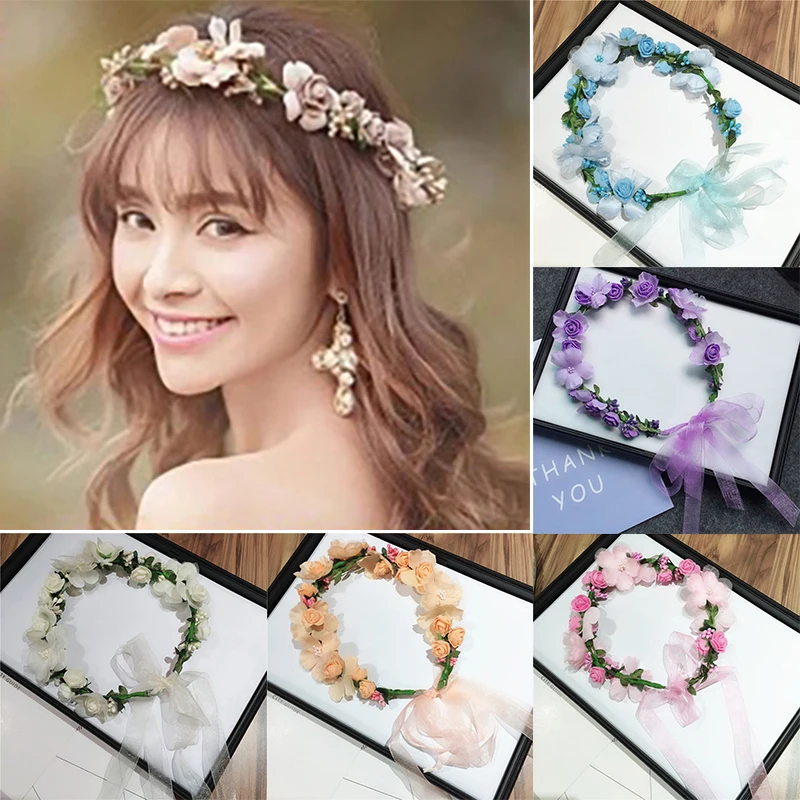 Simulation Wreath Headdress Bride Bridemaid Headband Rose Flower Adjustable Wedding Beach Hair Accessories
Simulation Wreath Headdress Bride Bridemaid Headband Rose Flower Adjustable Wedding Beach Hair Accessories