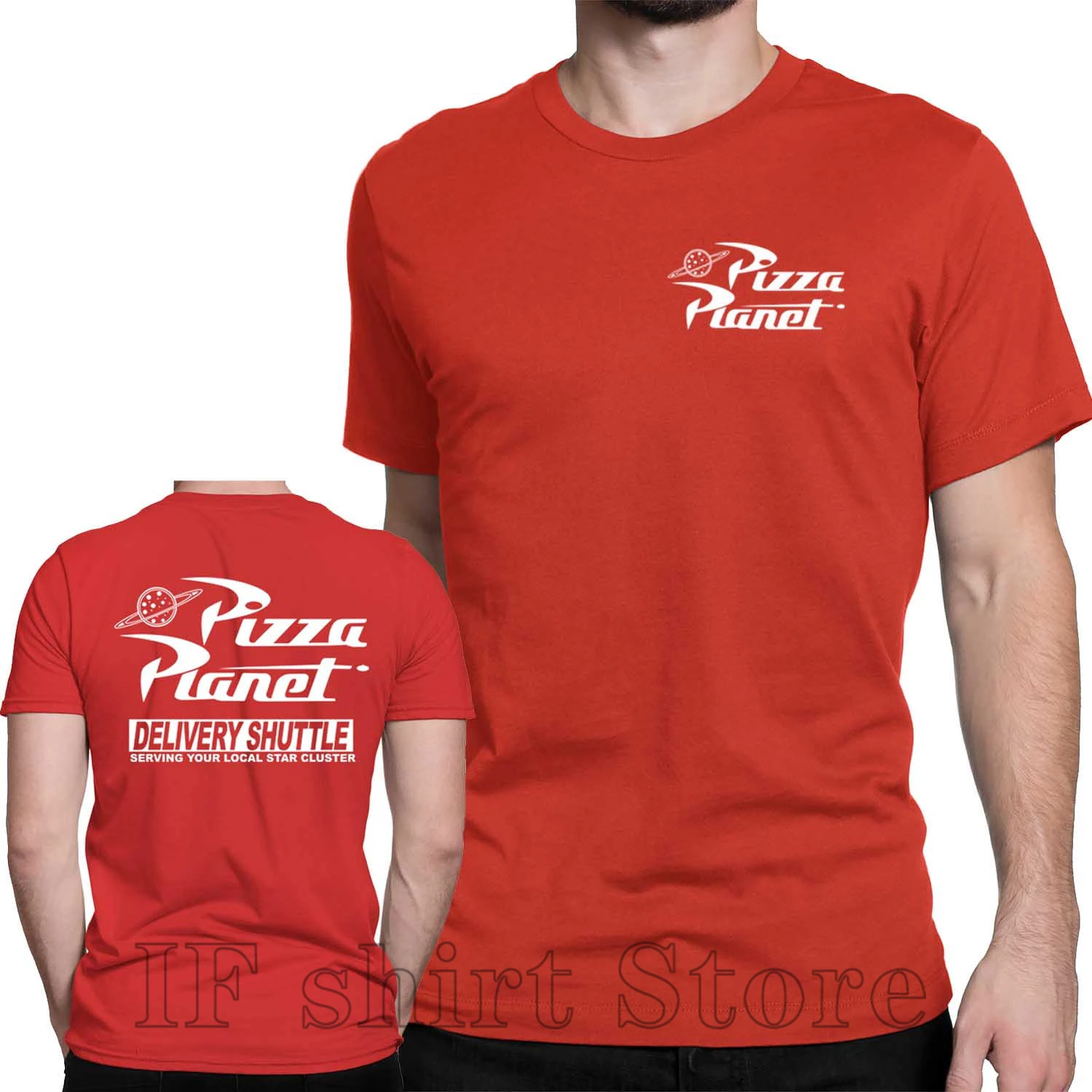 Pizza Planet T-shirt 2 Sided Print Toy Story T-shirt Men Women & Youth (Kids) 100% cotton funny print tshirt men women shirts
Pizza Planet T-shirt 2 Sided Print Toy Story T-shirt Men Women & Youth (Kids) 100% cotton funny print tshirt men women shirts