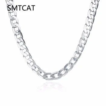 SMTCAT Silver chain rough necklace Hot Long Necklace Fashion Jewelry 10MM 50cm 20inch Men sideways Chain Necklace Colar de Prata
SMTCAT Silver chain rough necklace Hot Long Necklace Fashion Jewelry 10MM 50cm 20inch Men sideways Chain Necklace Colar de Prata