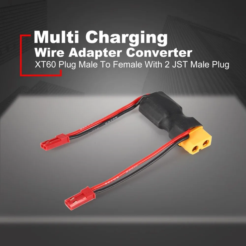 XT60 Plug Male To Female Connector With 2 JST Male Plug Wire Adapter Converter Multi Charging Plug Cable for RC Quadcopter
XT60 Plug Male To Female Connector With 2 JST Male Plug Wire Adapter Converter Multi Charging Plug Cable for RC Quadcopter