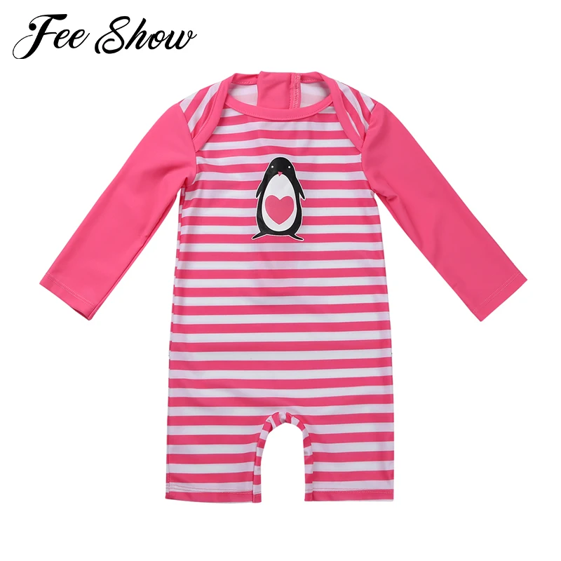 Kids Girls One-piece Long Sleeves Penguin Pattern Printed Striped Rash Guard Swimsuit Swimwear Bathing Suit
Kids Girls One-piece Long Sleeves Penguin Pattern Printed Striped Rash Guard Swimsuit Swimwear Bathing Suit