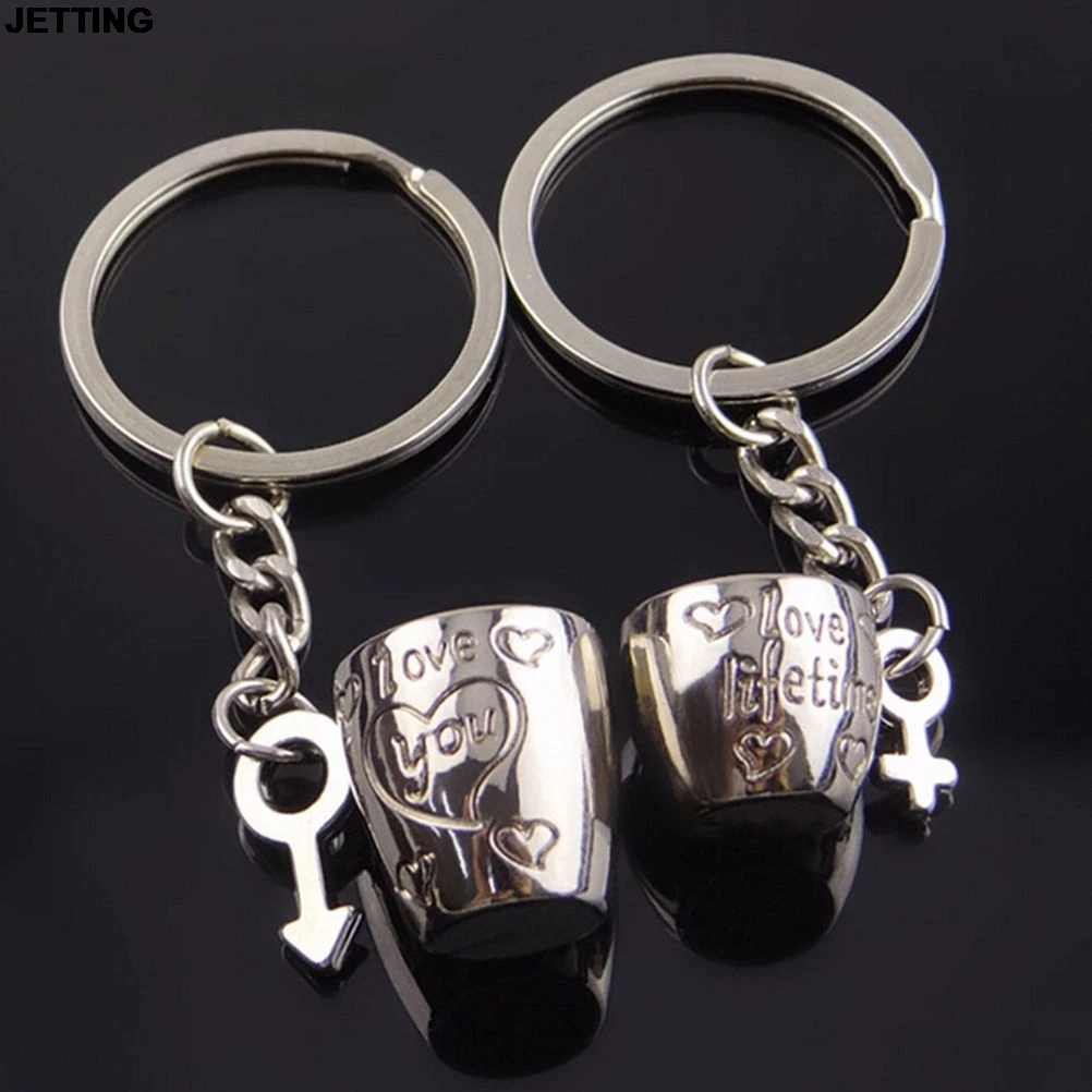 JETTING Creative Romantic Couple Cups Keychain for Lovers Metal Keychain Wedding Gifts Wholesale 2Pcs/Pair
JETTING Creative Romantic Couple Cups Keychain for Lovers Metal Keychain Wedding Gifts Wholesale 2Pcs/Pair