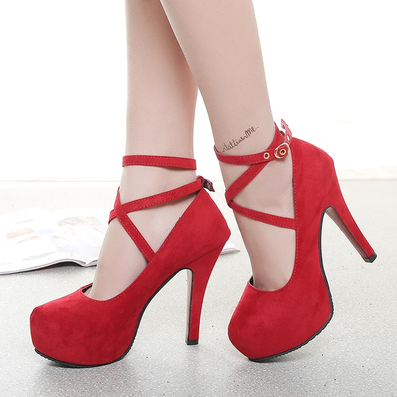 Sexy Women Spring High Heel Shoes Ladies Elegant Pumps Ankle Strap Woman Thin Heels Round Toe Platform Party Webbing Shoes
Sexy Women Spring High Heel Shoes Ladies Elegant Pumps Ankle Strap Woman Thin Heels Round Toe Platform Party Webbing Shoes