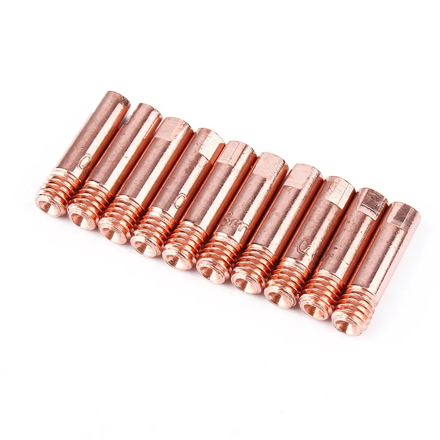 MIG/MAG M6 Welding Weld Torch Contact Tips 10Pcs/Pack 0.8mm MB-15AK Holder Gas Nozzle Gold
MIG/MAG M6 Welding Weld Torch Contact Tips 10Pcs/Pack 0.8mm MB-15AK Holder Gas Nozzle Gold