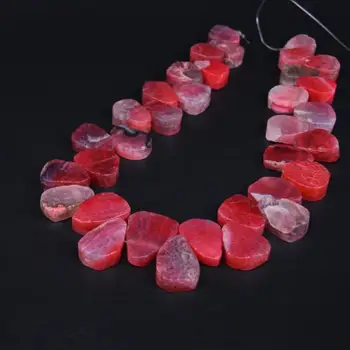 15.5"/strand Red Crack Agates Top Drilled Freeform Slab Loose Beads,Natural Onxy Gems Stone Slice Nugget Pendants Jewelry Making
15.5"/strand Red Crack Agates Top Drilled Freeform Slab Loose Beads,Natural Onxy Gems Stone Slice Nugget Pendants Jewelry Making