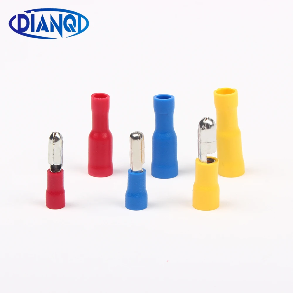 100Pieces 50Set Bullet Shape Wire electrical Connector Male Female Crimp Insulation Nylon Cable Terminal FRD MPD Car Terminator |