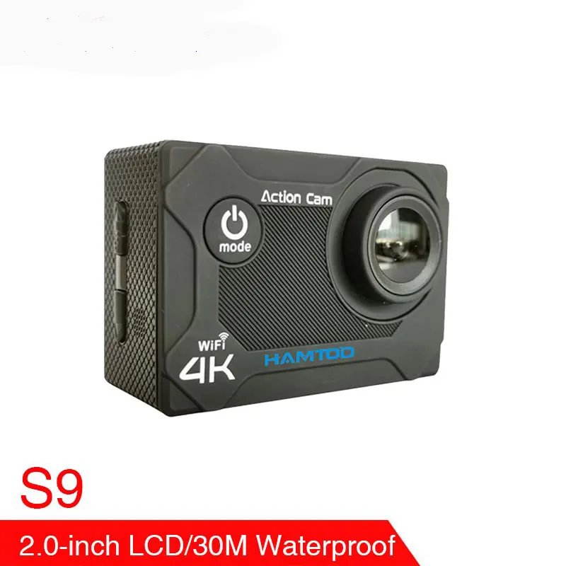 HAMTOD S9 HD 4K WiFi Sports Camera 2.0 inch LCD Screen GC1034 120 - degree camera Sport camera
HAMTOD S9 HD 4K WiFi Sports Camera 2.0 inch LCD Screen GC1034 120 - degree camera Sport camera