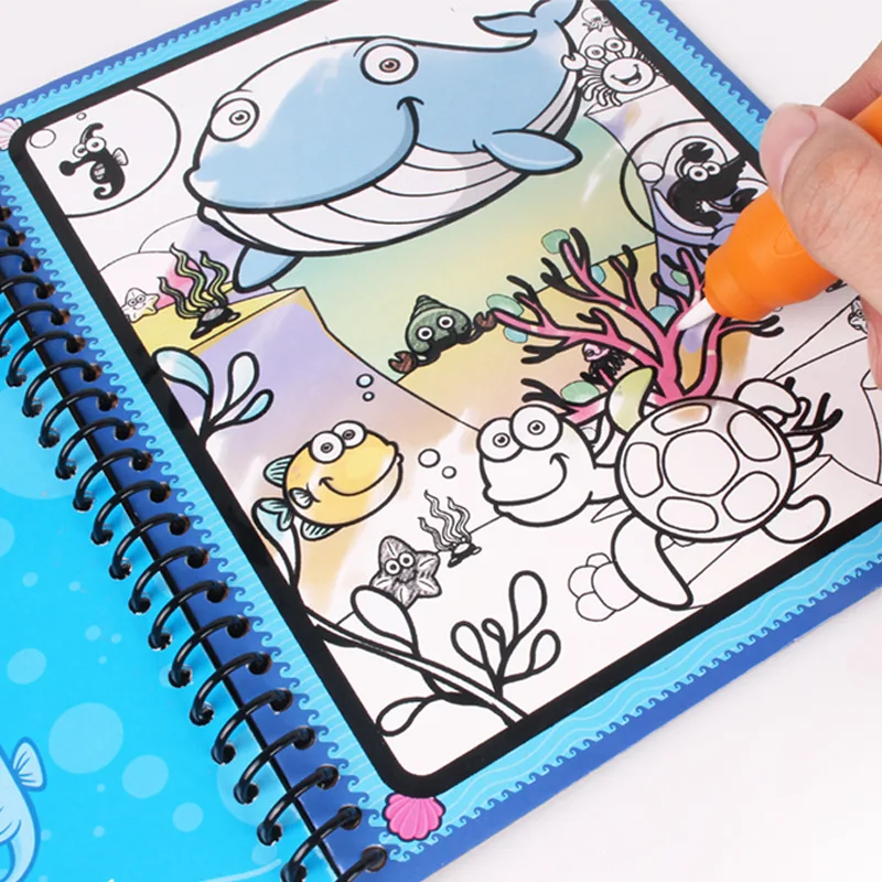 Reusable Magic Book Water Painting Magic Doodle Pen Kids Cartoon Coloring Drawing Board Toys Baby Educational Toy
Reusable Magic Book Water Painting Magic Doodle Pen Kids Cartoon Coloring Drawing Board Toys Baby Educational Toy