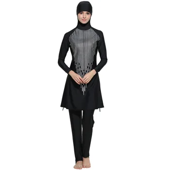 Modest Full Cover Muslim Swimwear Plus Size Female Swimsuit Beach Bathing Suit Burkinis for Muslim Girls Sequins printing
Modest Full Cover Muslim Swimwear Plus Size Female Swimsuit Beach Bathing Suit Burkinis for Muslim Girls Sequins printing