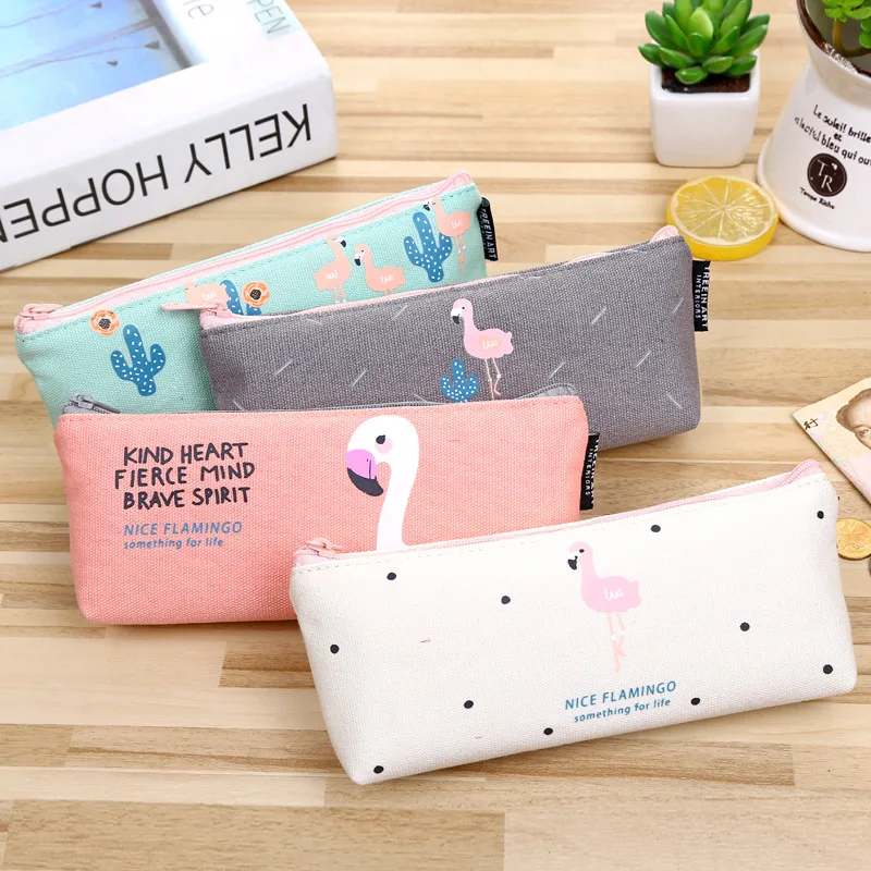 Cute animals flamingos Pencil case papelaria canvas Pencil bag stationery material escolor school supplies 1pcs 
Cute animals flamingos Pencil case papelaria canvas Pencil bag stationery material escolor school supplies 1pcs