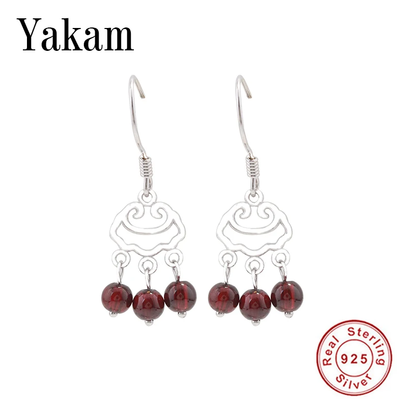 Ethnic Longevity Lock Red Garnet Beads Drop Earrings 2019 Spring 925 Sterling Silver Rear Earring For Women Fashion Jewelry Gift
Ethnic Longevity Lock Red Garnet Beads Drop Earrings 2019 Spring 925 Sterling Silver Rear Earring For Women Fashion Jewelry Gift