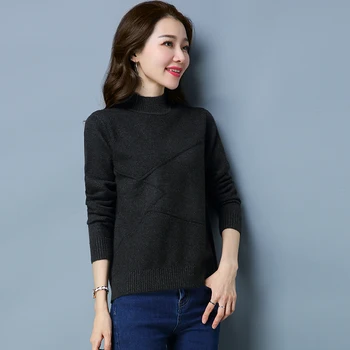 2020 autumn and winter models half-high collar cashmere sweater women's short paragraph sweater simple loose knit shirt
2020 autumn and winter models half-high collar cashmere sweater women's short paragraph sweater simple loose knit shirt