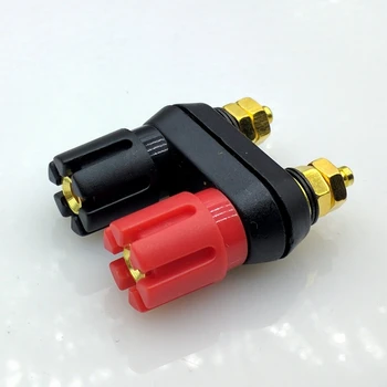 red and black gold-plated double output terminal 4mm banana socket for power amplifier speaker
red and black gold-plated double output terminal 4mm banana socket for power amplifier speaker