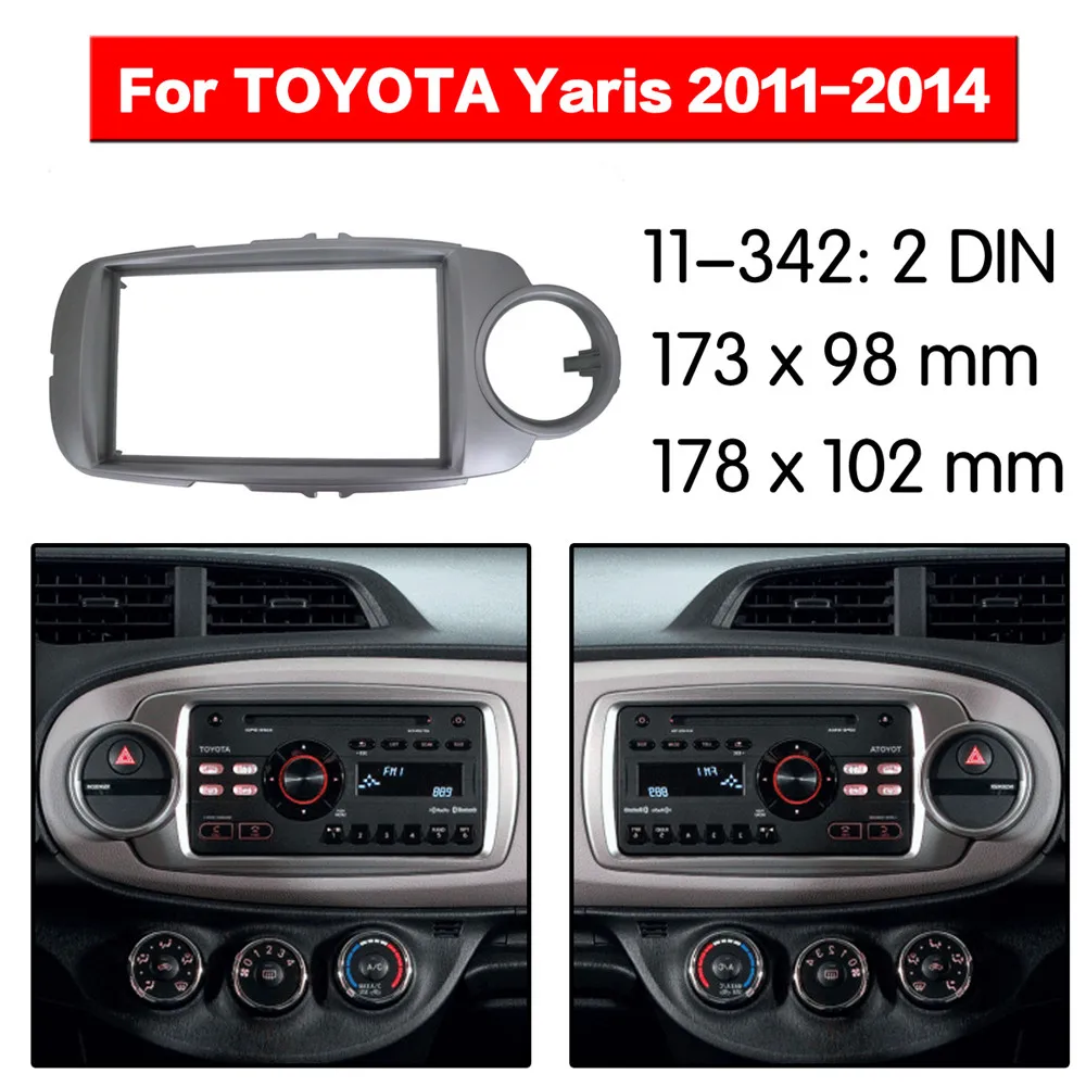 Car Radio Fascia Multimedia Frame Kit For TOYOTA Yaris 2011-2014 Radio Stereo Audio Bezel Facia Panel Trim Dash 2 Din Mount Kit
Car Radio Fascia Multimedia Frame Kit For TOYOTA Yaris 2011-2014 Radio Stereo Audio Bezel Facia Panel Trim Dash 2 Din Mount Kit