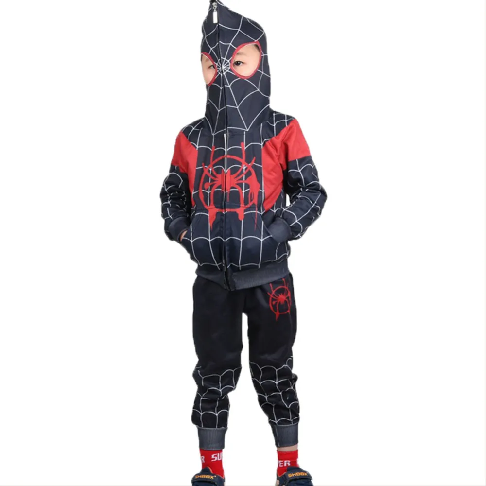 Boys Spiderman Hoodie Zipper Mask Hood Spiderman Miles Morales Cosplay Sweatshirt for Kids Superhero Jacket Coat 95cm-130cm
Boys Spiderman Hoodie Zipper Mask Hood Spiderman Miles Morales Cosplay Sweatshirt for Kids Superhero Jacket Coat 95cm-130cm