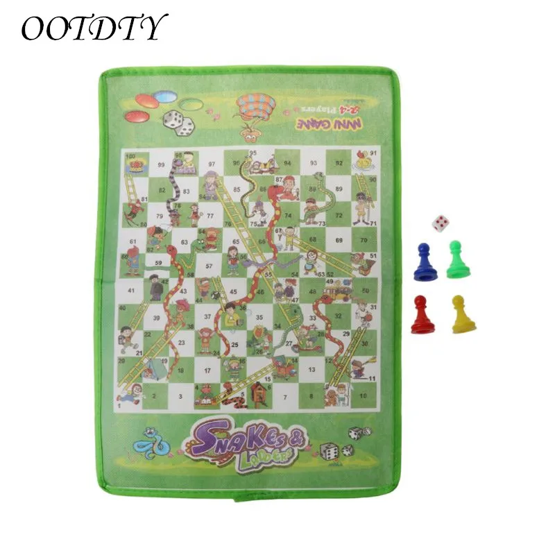 Snake and Ladder Kids Flying Chess Non-woven Fabric Portable Family Board Game Table Game Accessories
Snake and Ladder Kids Flying Chess Non-woven Fabric Portable Family Board Game Table Game Accessories