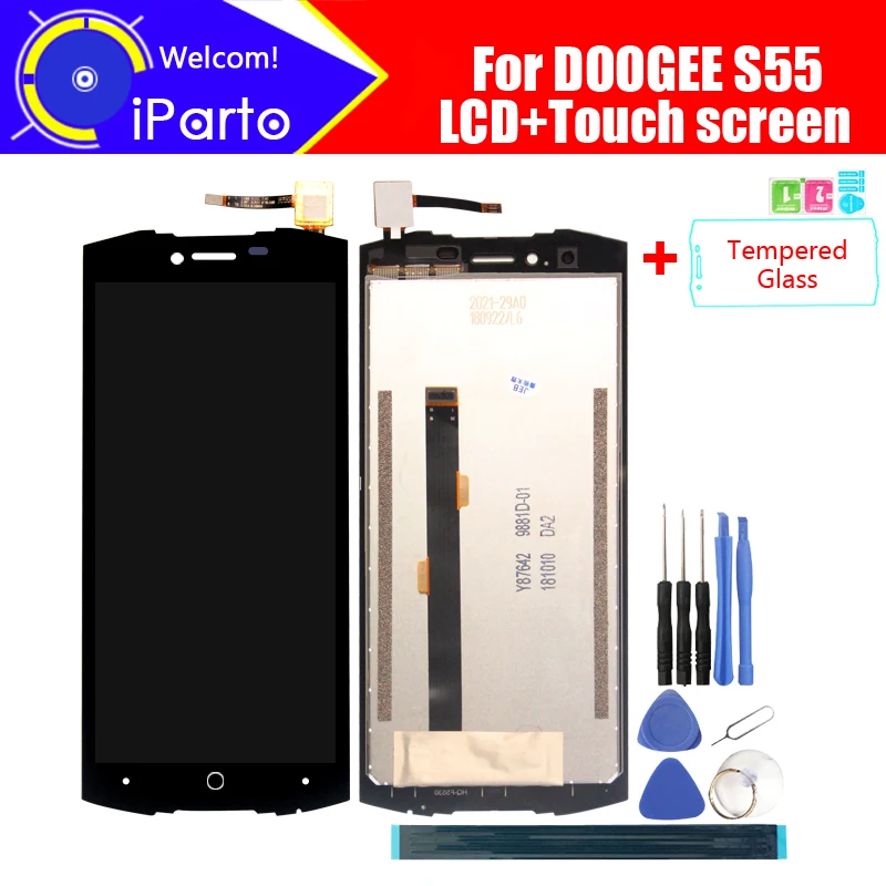 5.5 inch Doogee S55 LCD Display+Touch Screen Digitizer Assembly 100% Original New LCD+Touch Digitizer for S55+Tools
5.5 inch Doogee S55 LCD Display+Touch Screen Digitizer Assembly 100% Original New LCD+Touch Digitizer for S55+Tools