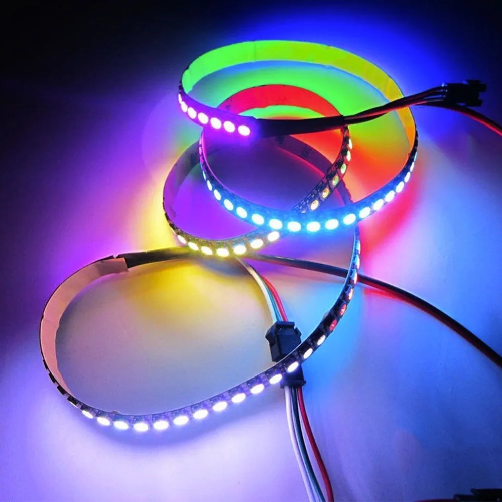 1M 60LED WS2812B 5050 RGB LED Strip Light Waterproof Addressable Black Shell new arrival Brand New 
1M 60LED WS2812B 5050 RGB LED Strip Light Waterproof Addressable Black Shell new arrival Brand New