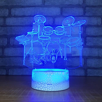 Drums3D Night Light Creative Illusion 3d Lamp LED 7 Color changing Table Desk Lamp For Children Xmas Gift
Drums3D Night Light Creative Illusion 3d Lamp LED 7 Color changing Table Desk Lamp For Children Xmas Gift