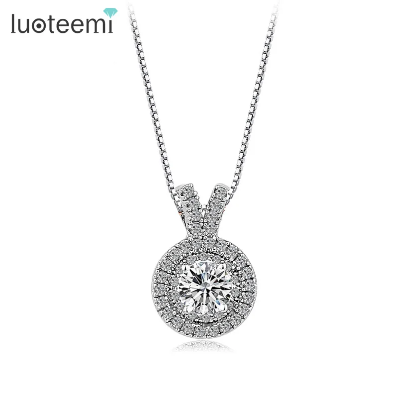 LUOTEEMI New Arrival Clear Zircon Stone Necklace Pendant Choker Necklace White Gold-Color Jewelry Luxury Wholesale Bulk Stock
LUOTEEMI New Arrival Clear Zircon Stone Necklace Pendant Choker Necklace White Gold-Color Jewelry Luxury Wholesale Bulk Stock