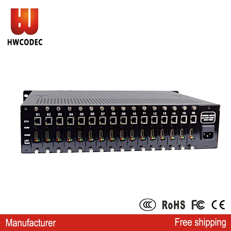 HWCODEC H.264 h264 16 channel HDMI HD video encoder 1080p MPEG4 Encoder for iptv streaming rack server providers video encoder
HWCODEC H.264 h264 16 channel HDMI HD video encoder 1080p MPEG4 Encoder for iptv streaming rack server providers video encoder