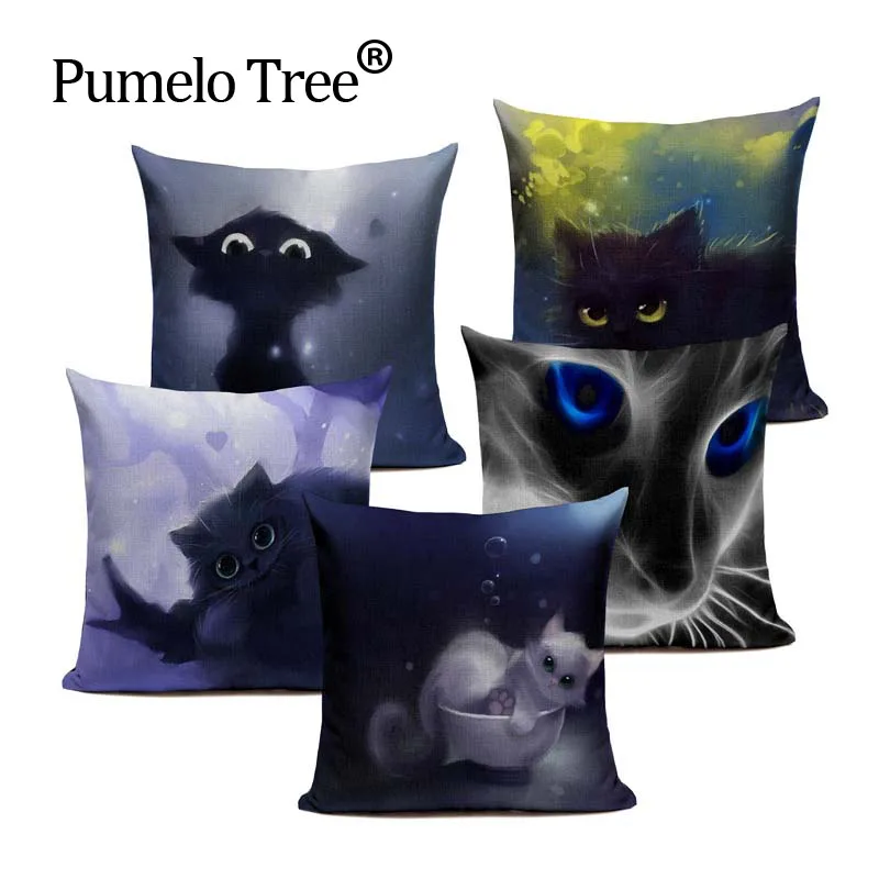 Cute Black Cat Decorative Cushion Cover 45x45CM Cotton Linen Square Throw Pillow Cover Animal Cushion Decorative Pillow Cace
Cute Black Cat Decorative Cushion Cover 45x45CM Cotton Linen Square Throw Pillow Cover Animal Cushion Decorative Pillow Cace