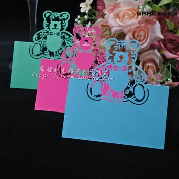 50pcs laser cut blue cute bear Birthday Wedding invitation Table cards place seat name cards Baby shower party Table decoration
50pcs laser cut blue cute bear Birthday Wedding invitation Table cards place seat name cards Baby shower party Table decoration