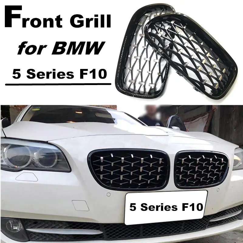 Front Kidney Grille For BMW 5 Series F10 2014-2017 520i 525i 528i Diamond Grille Meteor Style Front Bumper Grill Car Styling
Front Kidney Grille For BMW 5 Series F10 2014-2017 520i 525i 528i Diamond Grille Meteor Style Front Bumper Grill Car Styling