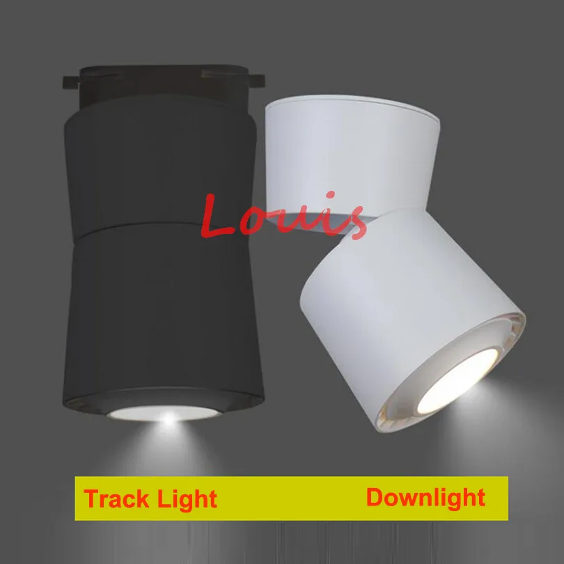 8x Dimmable Adjustable 360 Rotatable LED Downlights 15W 20W AC110-220V Ceiling Lamps Track Lighting Rail Spotlight | Освещение