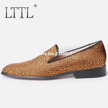 LTTL Hot Bling Gold Rhinestone Loafers High Quality Suede Loafers Men Dress Shoes Slip-on Leather Wedding And Prom Shoes
LTTL Hot Bling Gold Rhinestone Loafers High Quality Suede Loafers Men Dress Shoes Slip-on Leather Wedding And Prom Shoes