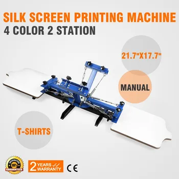 VEVOR 1 Set Manual 4 Color 2 Station Silk Screen Printing Machine SilkScreen Pressing Printer
VEVOR 1 Set Manual 4 Color 2 Station Silk Screen Printing Machine SilkScreen Pressing Printer