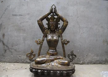 26"Tibet Buddhism Monastery Bronze Kwan-yin Bodhisattva worship Buddha Statue
26"Tibet Buddhism Monastery Bronze Kwan-yin Bodhisattva worship Buddha Statue