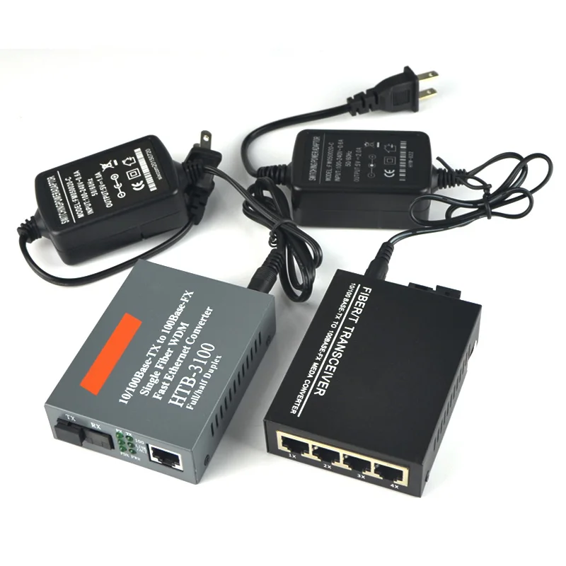 Fiber Optic Media Converter 1 CH*SC 4 CH*RJ45 Media Converter 1 CH*SC 1 CH*RJ45 Fiber Optic Transceiver 1 Pair
Fiber Optic Media Converter 1 CH*SC 4 CH*RJ45 Media Converter 1 CH*SC 1 CH*RJ45 Fiber Optic Transceiver 1 Pair