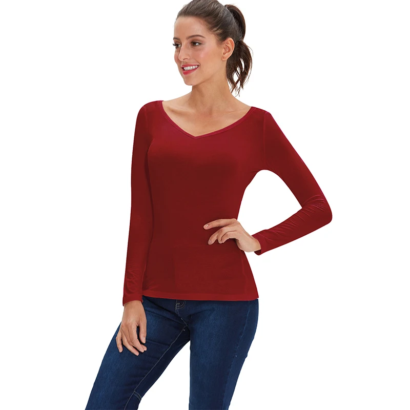 2pcs/3pcs pack V-neck bottoming shirt woman blouse soft and elastic women long sleeve basic shirt modal spandex undershirt A0305
2pcs/3pcs pack V-neck bottoming shirt woman blouse soft and elastic women long sleeve basic shirt modal spandex undershirt A0305