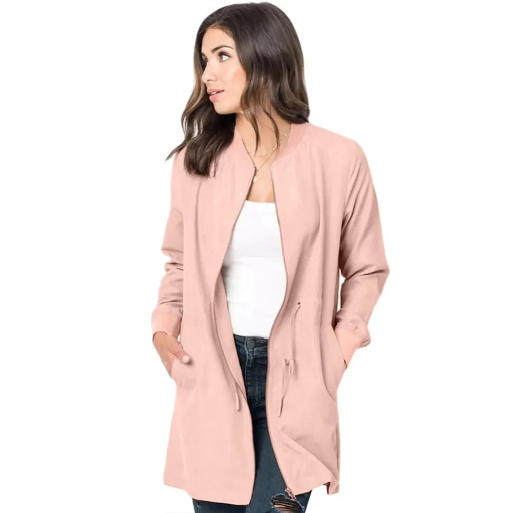 Plus Size Causal Windbreaker zipper retractable waist cord adjustable pocket size thin jacket 2019 Women's Long Style Outwear
Plus Size Causal Windbreaker zipper retractable waist cord adjustable pocket size thin jacket 2019 Women's Long Style Outwear