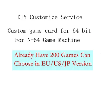 Custom Game Card for N64 Game Console DIY Cartridge for 64 bit console with 8gb Memory Card choose 200 games in EU/US version
Custom Game Card for N64 Game Console DIY Cartridge for 64 bit console with 8gb Memory Card choose 200 games in EU/US version