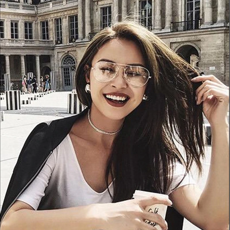 Fashion Sunglasses Women Brand Designer Metal Gold Frame Transparent Clear Lens Plain Glasses Men Classic Aviation Eyeglasses
Fashion Sunglasses Women Brand Designer Metal Gold Frame Transparent Clear Lens Plain Glasses Men Classic Aviation Eyeglasses