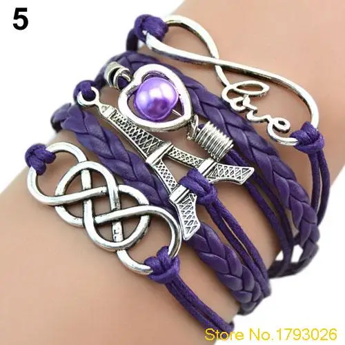 Eiffel Tower Cuff Vintage Braided Bracelets for women Multilayer Leather Chain Bangle 4TJW
Eiffel Tower Cuff Vintage Braided Bracelets for women Multilayer Leather Chain Bangle 4TJW