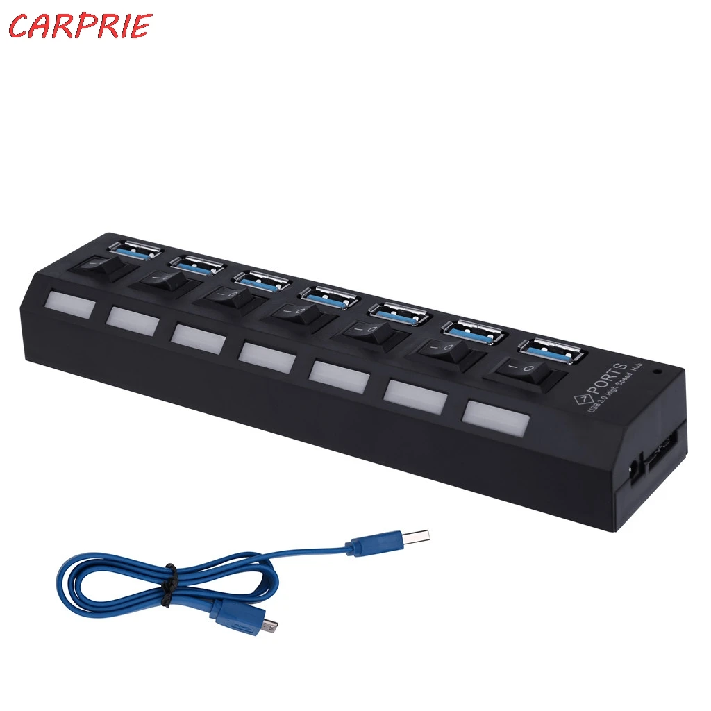 CARPRIE Slim Size Design USB3.0 SuperSpeed 7-Port 5Gbps Hub LED Indication ON/OFF Switch Big Promotion Z30409
CARPRIE Slim Size Design USB3.0 SuperSpeed 7-Port 5Gbps Hub LED Indication ON/OFF Switch Big Promotion Z30409
