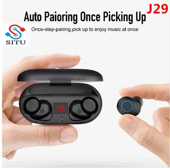 J29 Bluetooth 5.0 TWS Battery Display Mini Wireless Ear buds Twins Earphone Headphones With Battery Case Hands Free
J29 Bluetooth 5.0 TWS Battery Display Mini Wireless Ear buds Twins Earphone Headphones With Battery Case Hands Free