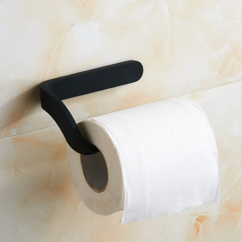 Черный держатель для туалетной бумаги хромированный рулона бумажный аксессуары ванной комнаты
