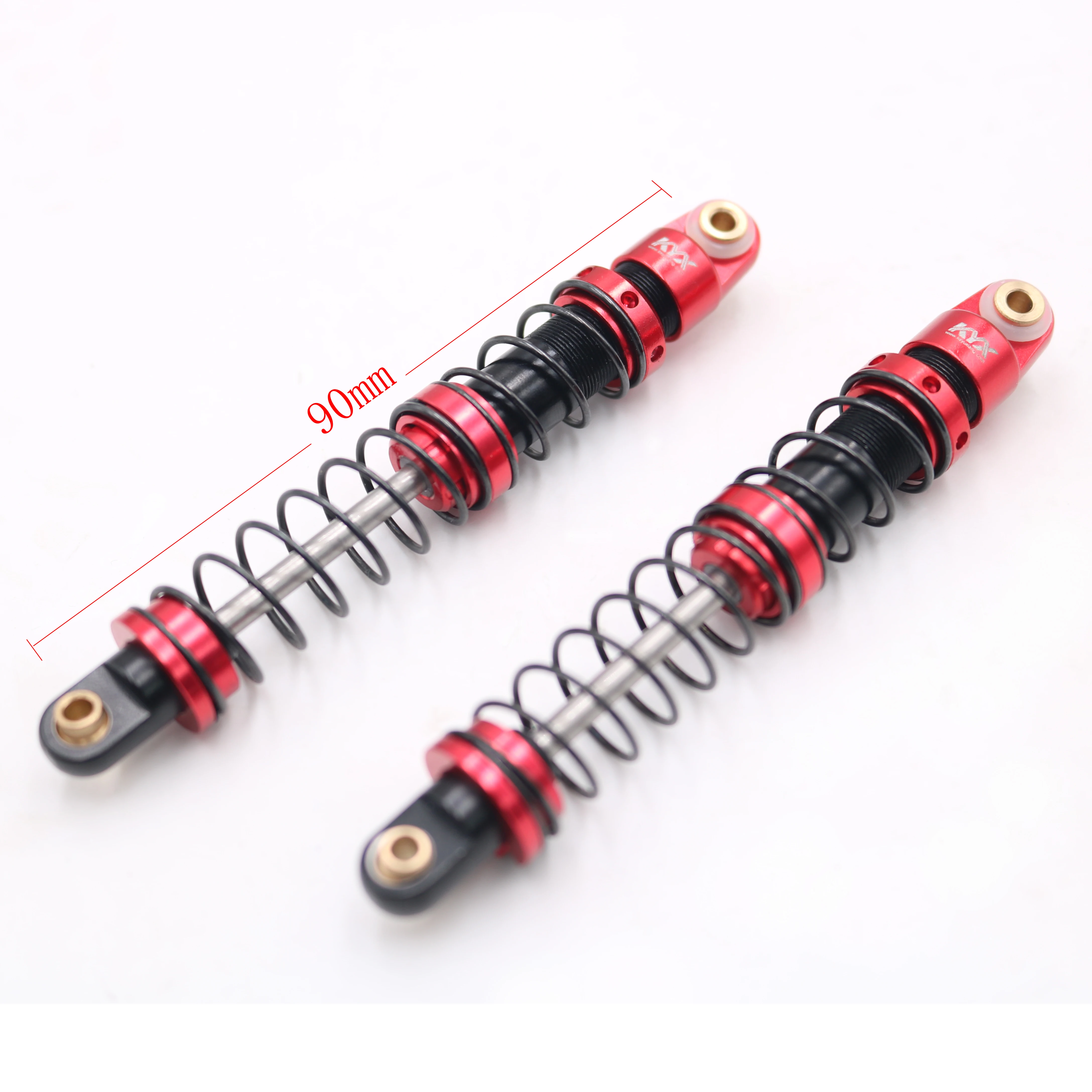 KYX Racing 90mm Red Metal Shock Absorber for 1/10 RC Crawler Car Traxxas TRX-4 TRX4 Axial SCX10 II D90 (2pcs)
KYX Racing 90mm Red Metal Shock Absorber for 1/10 RC Crawler Car Traxxas TRX-4 TRX4 Axial SCX10 II D90 (2pcs)