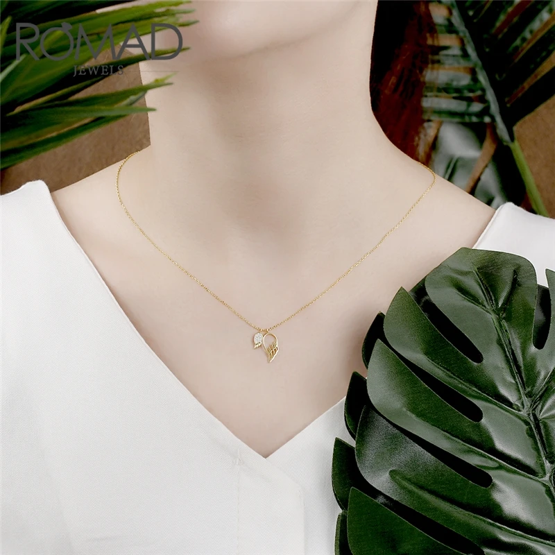 ROMAD925 Sterling Silver Necklace for women Clavicle Short Necklace Women 2019 Wing Necklaces & Pendant Statement Necklace Gift
ROMAD925 Sterling Silver Necklace for women Clavicle Short Necklace Women 2019 Wing Necklaces & Pendant Statement Necklace Gift