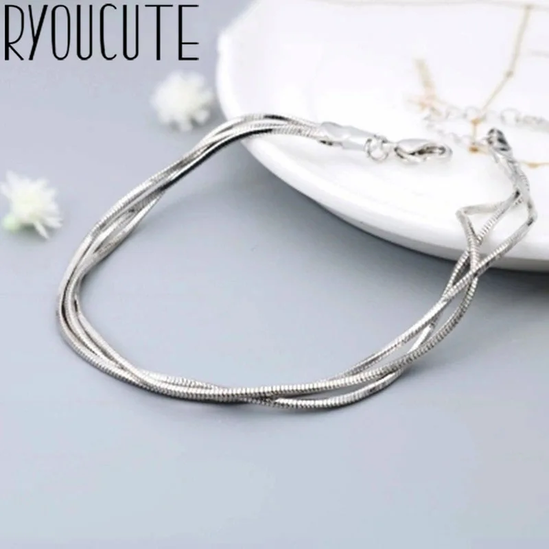 2019 Bijoux New Designer 925 Sterling Silver Round Multi-layer Bracelets For Women Fashion Girls S925 Chain Bracelet Wholesale
2019 Bijoux New Designer 925 Sterling Silver Round Multi-layer Bracelets For Women Fashion Girls S925 Chain Bracelet Wholesale