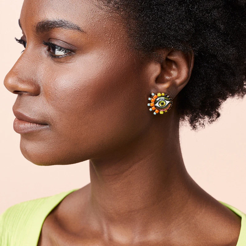 Colorful Eyes Stud Earrings for Women Creative Acrylic aretes ZA New Coming Party Ear Accessories Christmas Gift ET1218
Colorful Eyes Stud Earrings for Women Creative Acrylic aretes ZA New Coming Party Ear Accessories Christmas Gift ET1218