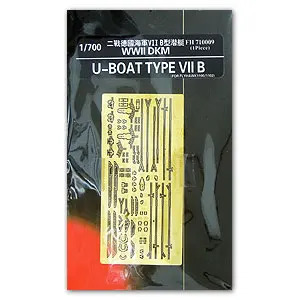 Flyhawk FH710009 German Navy VIIB type U boat metal etching parts (FH1100&FH1102)
Flyhawk FH710009 German Navy VIIB type U boat metal etching parts (FH1100&FH1102)