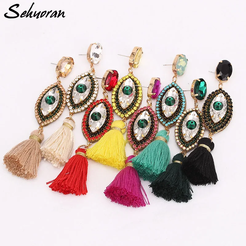 Sehuoran Tassel Earrings For Women EYE Geometric Fringed Multicolored Dangle Drop Earrings Wedding Party Fashion Jewelry Gifts
Sehuoran Tassel Earrings For Women EYE Geometric Fringed Multicolored Dangle Drop Earrings Wedding Party Fashion Jewelry Gifts
