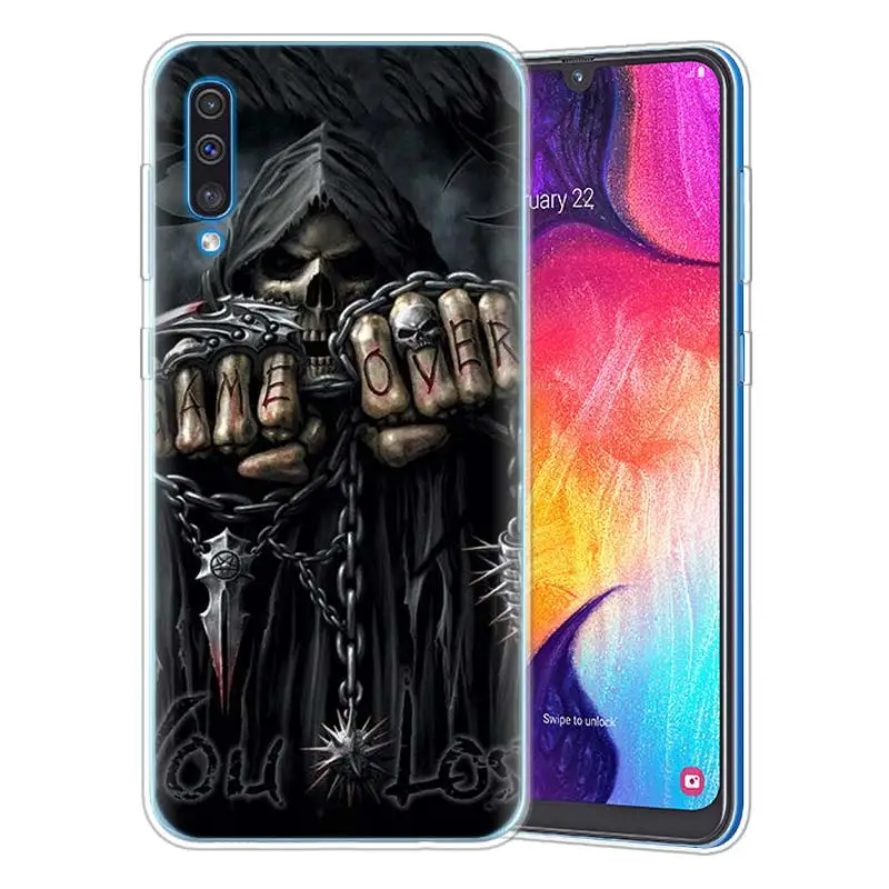Чехол Grim Reaper Skull Skeleton для Samsung A50 A70 A51 A71 A30 A20 A20e A10 M31 A7 A9 2018 мягкий чехол телефона из