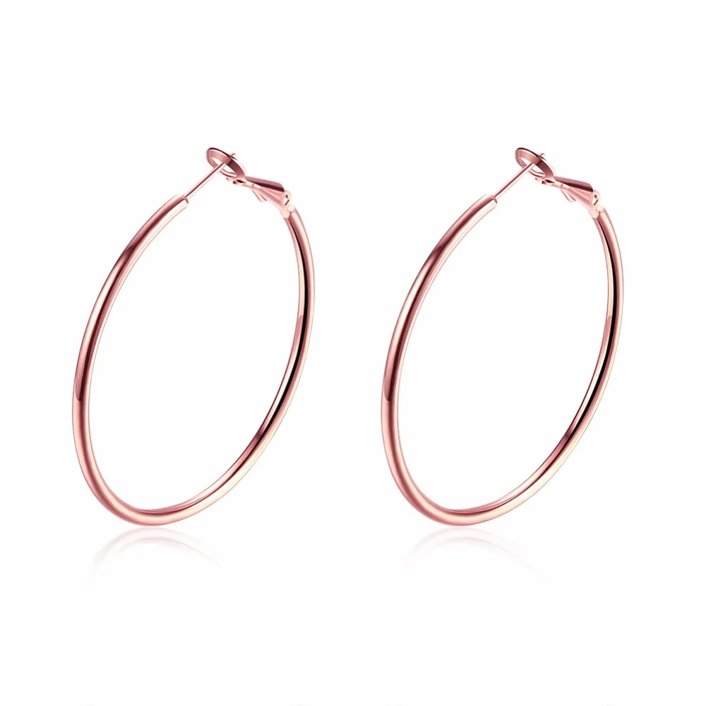 2019 New Punk Rose Gold Color Big Circle Hoop Earrings Trendy Ear Fashion Jewelry for Women Ladies Party Accessories Gift
2019 New Punk Rose Gold Color Big Circle Hoop Earrings Trendy Ear Fashion Jewelry for Women Ladies Party Accessories Gift