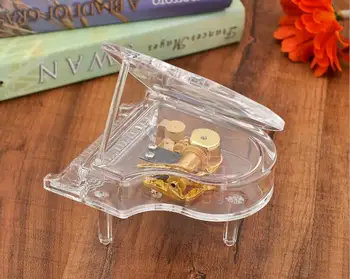12pcs/lot Acrylic Transparent 3D Piano Music Box Gold Movement Hand Cranked Music Box Fashion Gift Home Furnishing Wholesale
12pcs/lot Acrylic Transparent 3D Piano Music Box Gold Movement Hand Cranked Music Box Fashion Gift Home Furnishing Wholesale